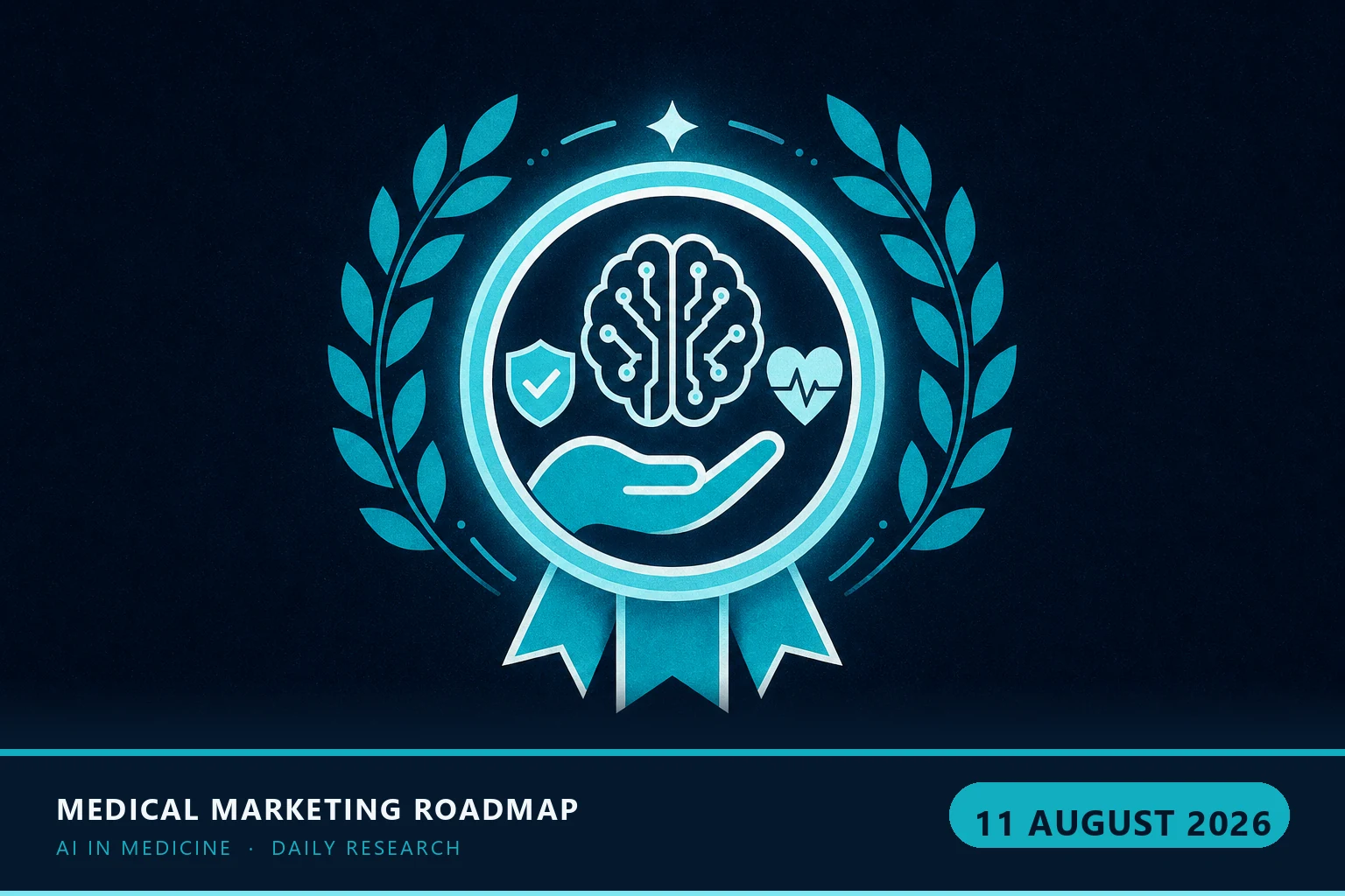 Medical Marketing Roadmap AI research illustration for August 11, 2026 — "Responsible AI" just became a certification you can actually earn — and the first one in the country has been awarded_ _(Healthcare Finance News / He