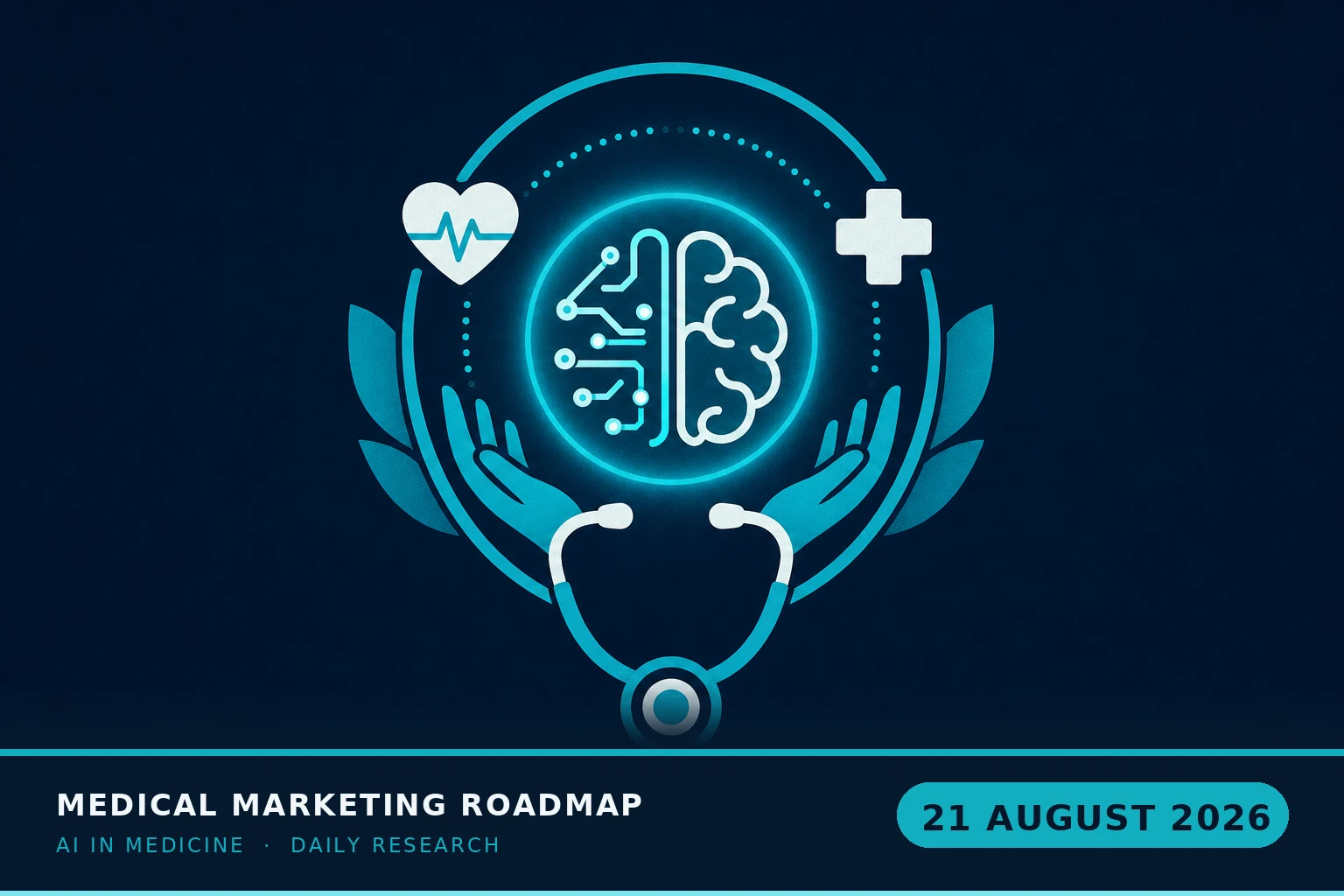 Medical Marketing Roadmap AI research illustration for August 21, 2026 — AI in independent medical practice