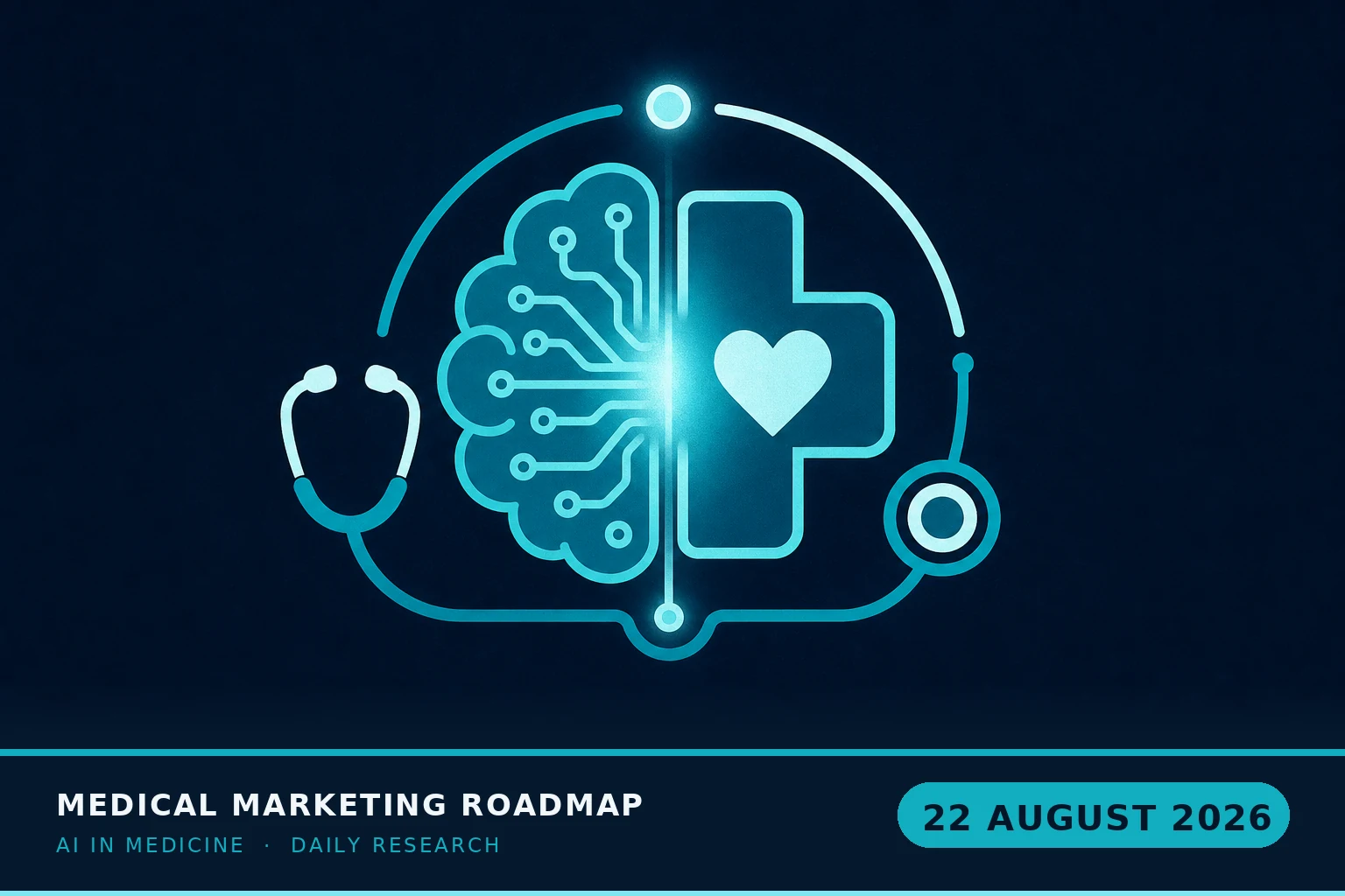 Medical Marketing Roadmap AI research illustration for August 22, 2026 — AI in independent medical practice