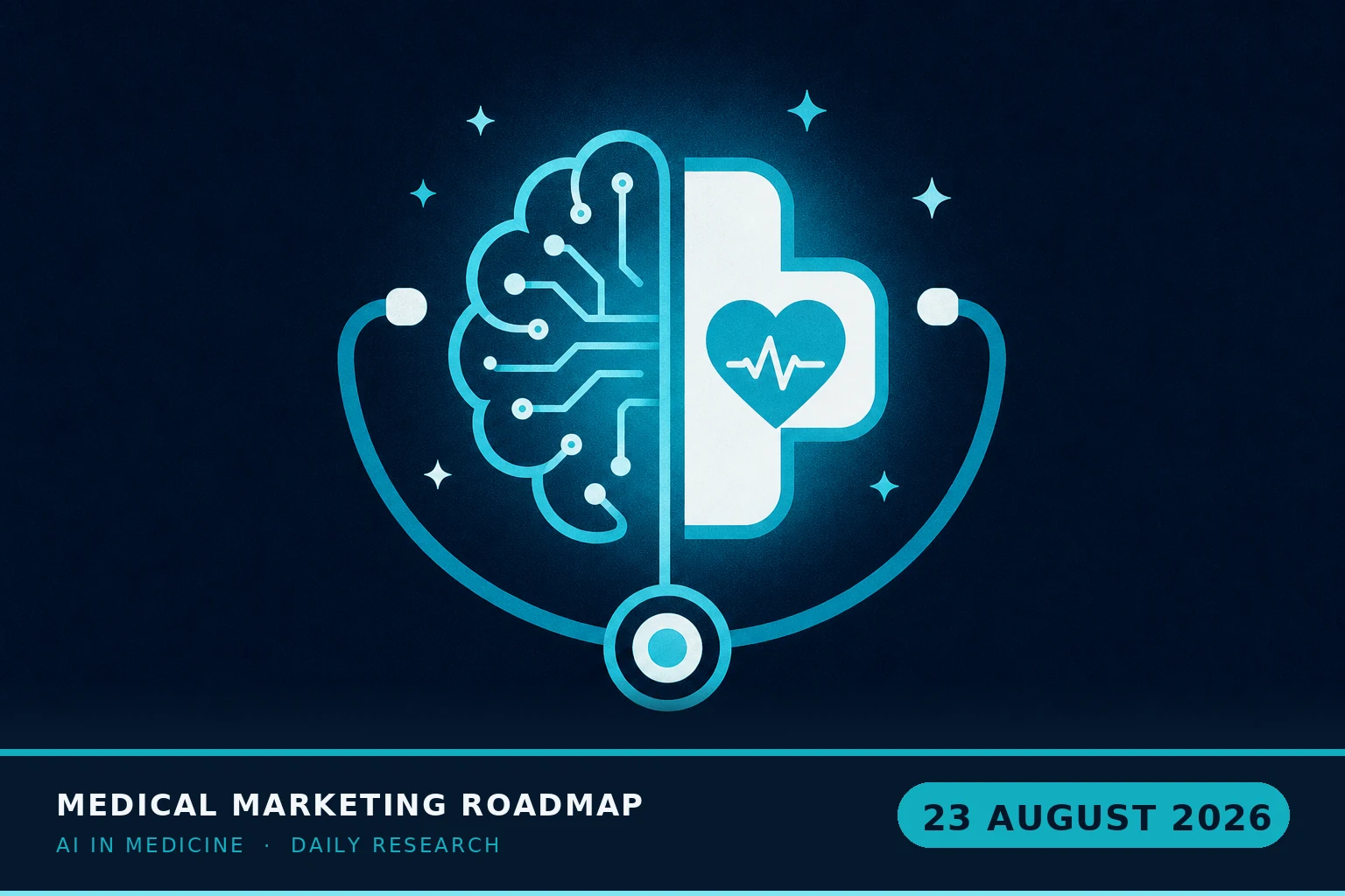 Medical Marketing Roadmap AI research illustration for August 23, 2026 — AI in independent medical practice