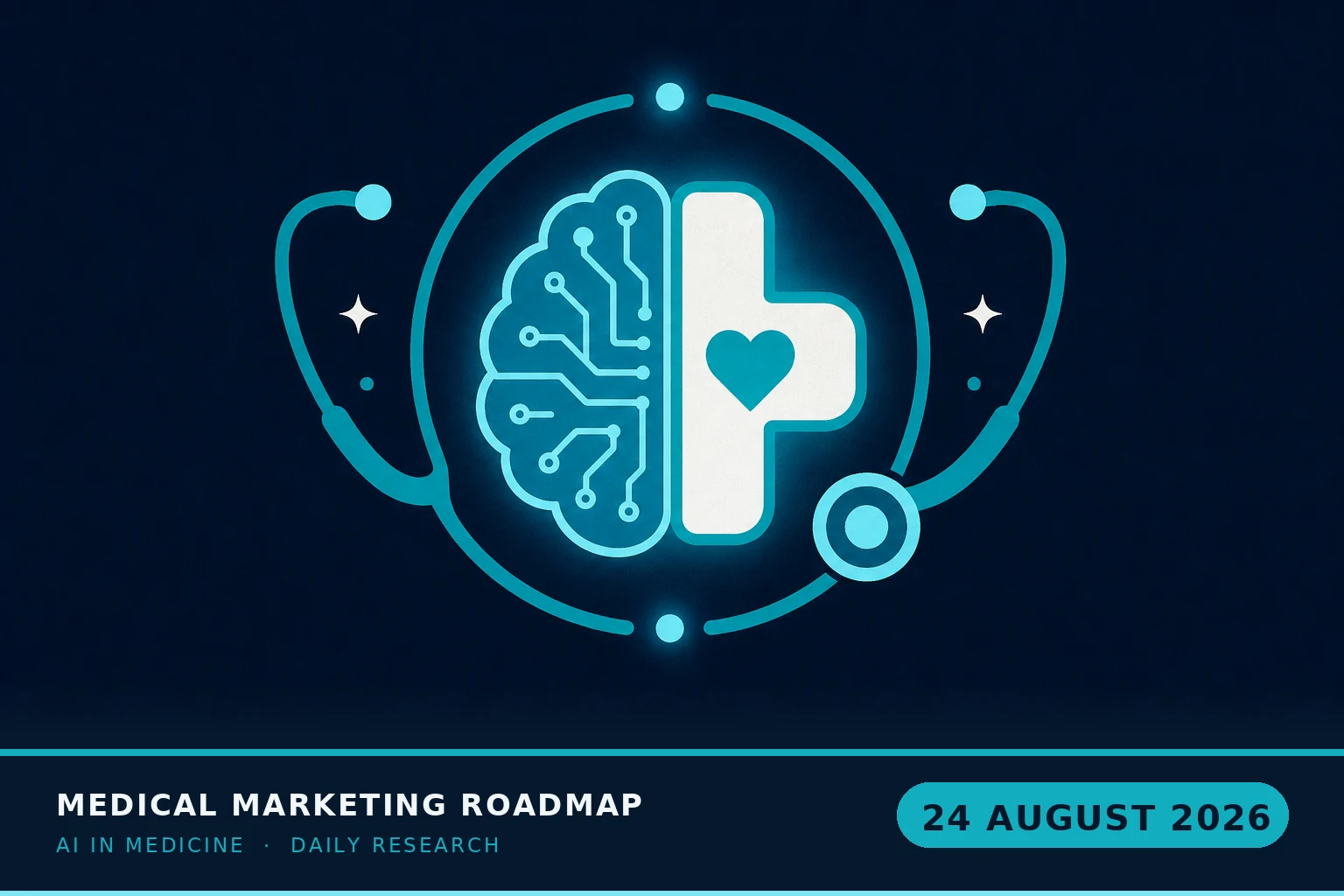 Medical Marketing Roadmap AI research illustration for August 24, 2026 — AI in independent medical practice