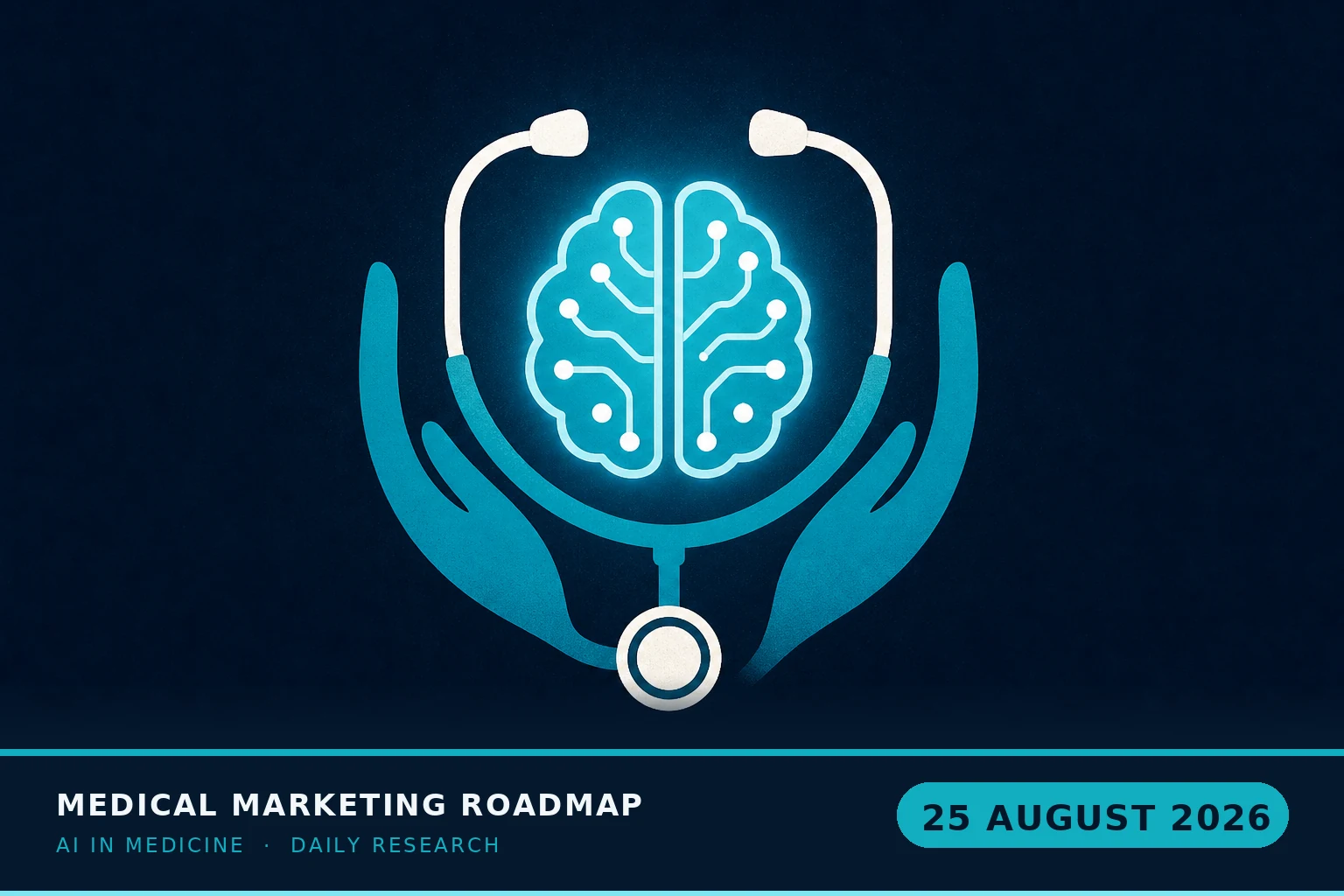 Medical Marketing Roadmap AI research illustration for August 25, 2026 — AI in independent medical practice