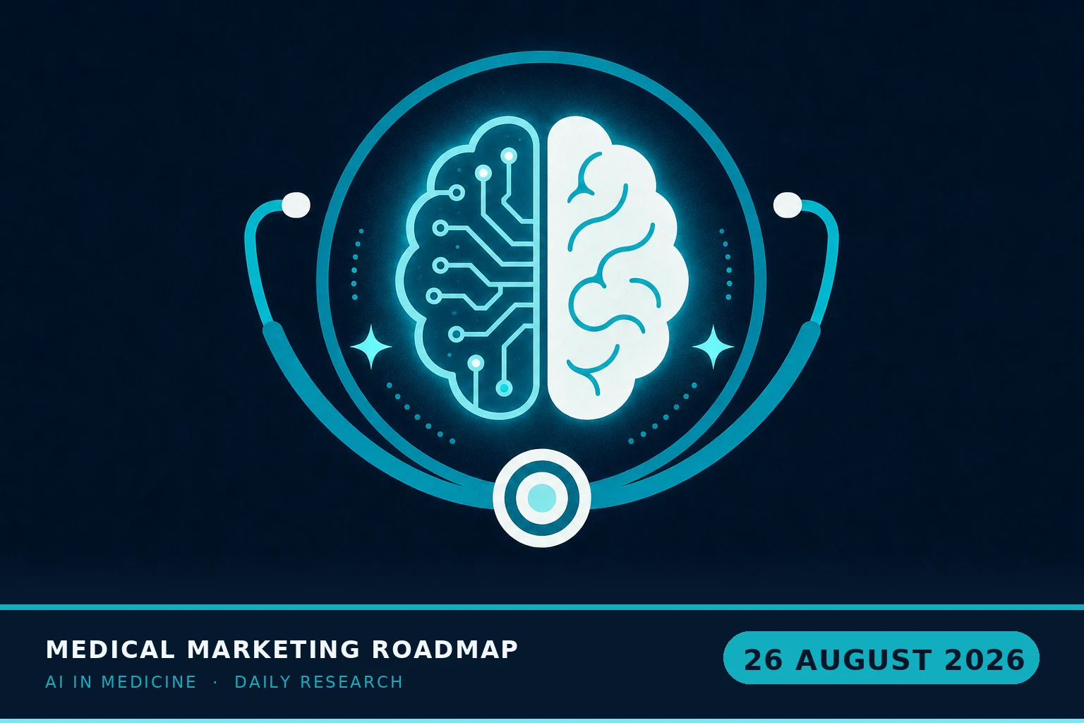 Medical Marketing Roadmap AI research illustration for August 26, 2026 — AI in independent medical practice