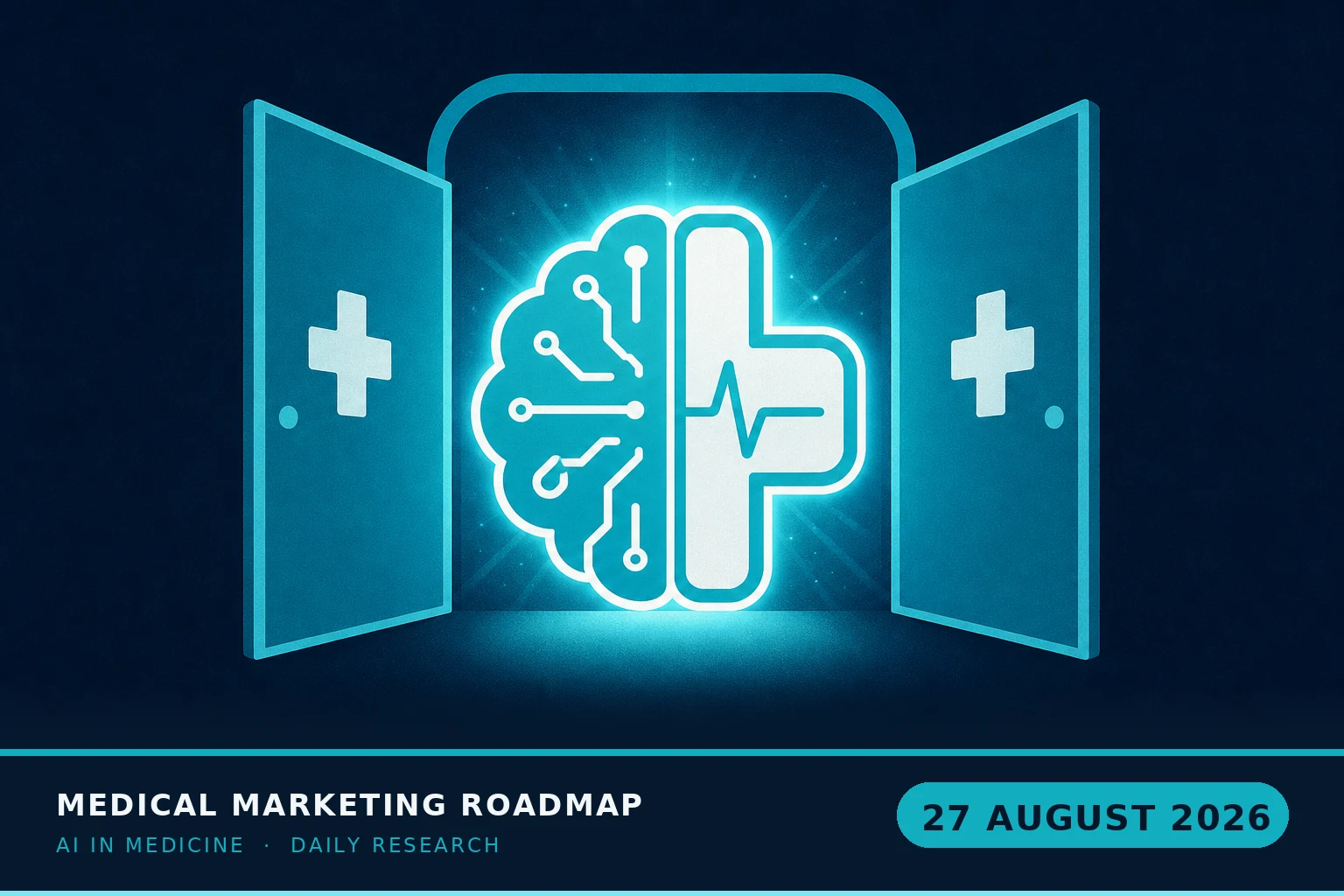 Medical Marketing Roadmap AI research illustration for August 27, 2026 — AI in independent medical practice