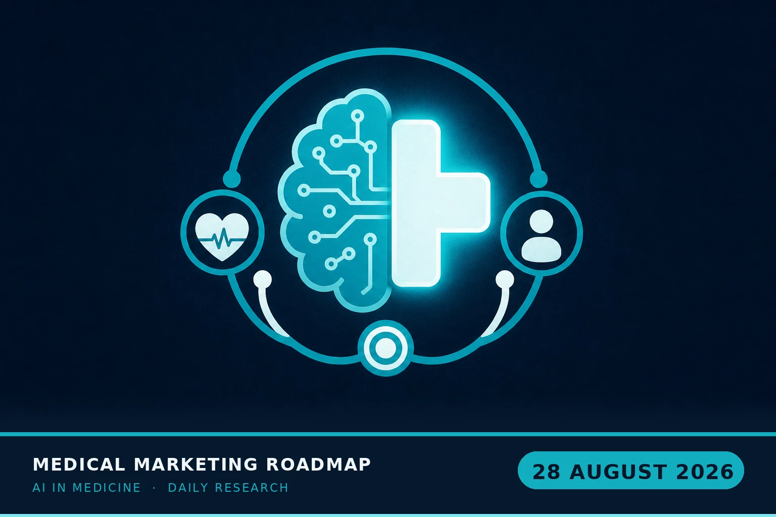 Medical Marketing Roadmap AI research illustration for August 28, 2026 — AI in independent medical practice