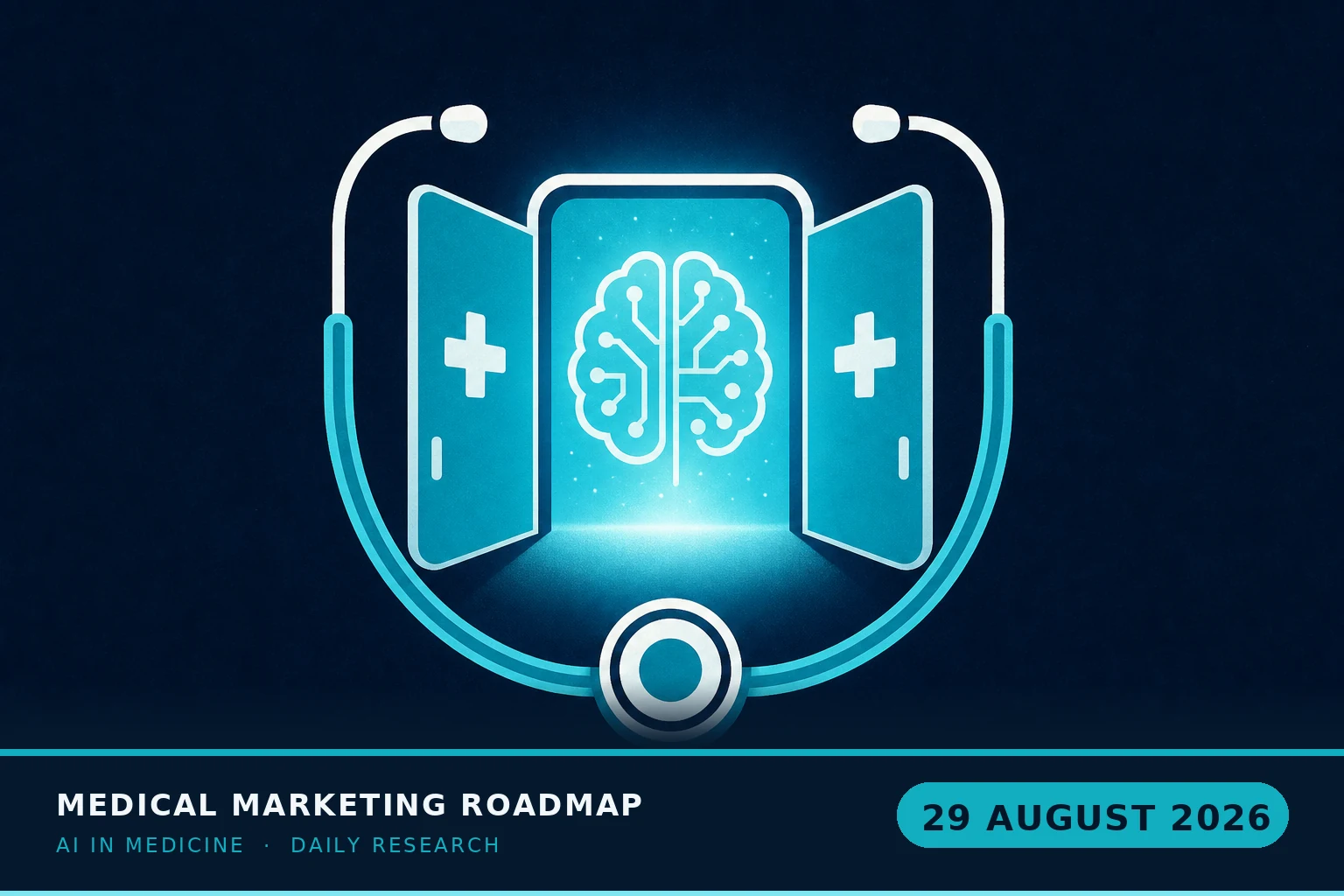 Medical Marketing Roadmap AI research illustration for August 29, 2026 — AI in independent medical practice