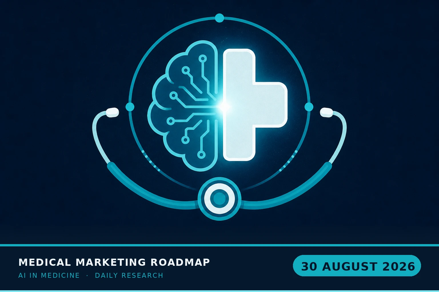 Medical Marketing Roadmap AI research illustration for August 30, 2026 — AI in independent medical practice