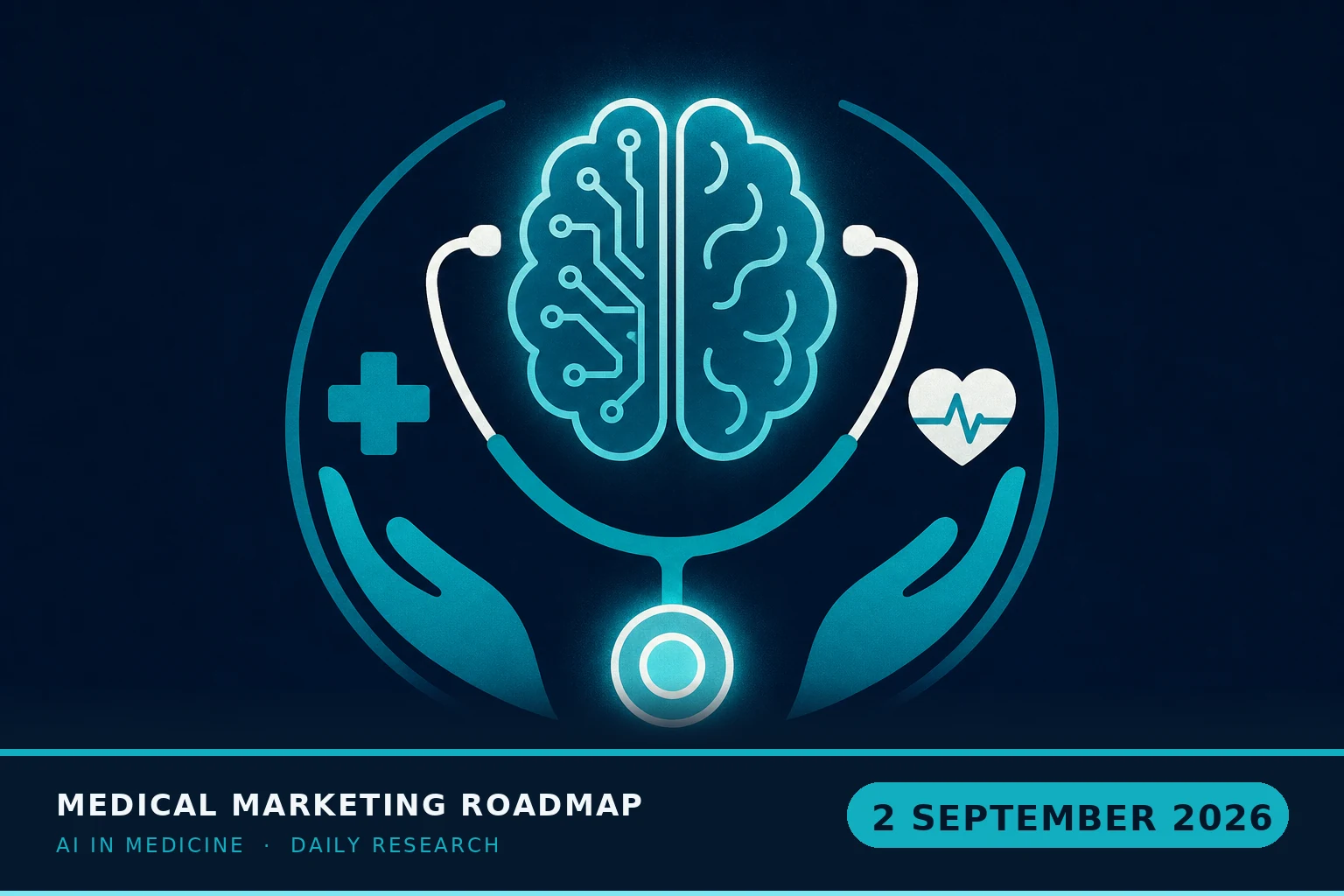 Medical Marketing Roadmap AI research illustration for September 2, 2026 — AI in independent medical practice