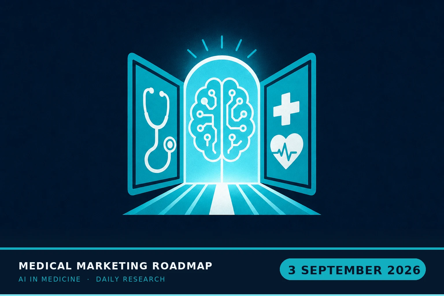 Medical Marketing Roadmap AI research illustration for September 3, 2026 — AI in independent medical practice