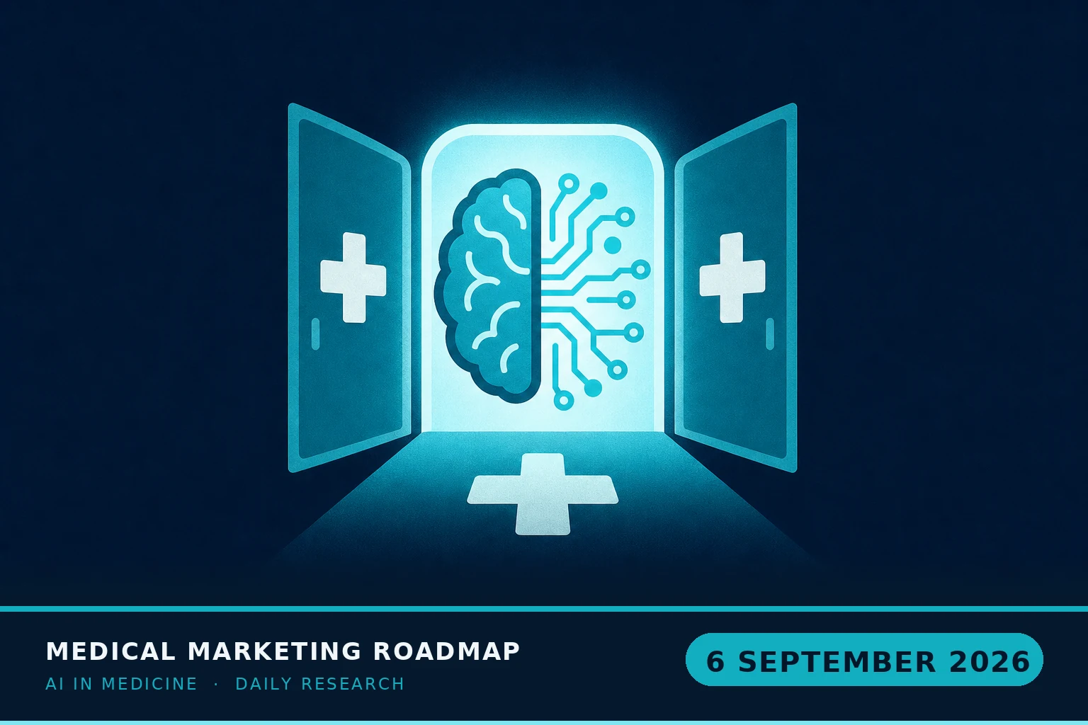 Medical Marketing Roadmap AI research illustration for September 6, 2026 — AI in independent medical practice