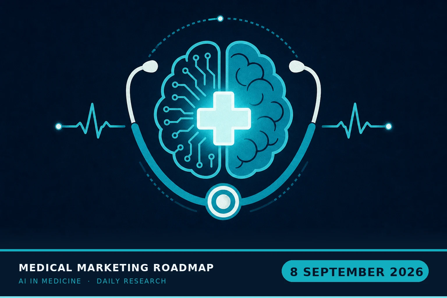 Medical Marketing Roadmap AI research illustration for September 8, 2026 — AI in independent medical practice
