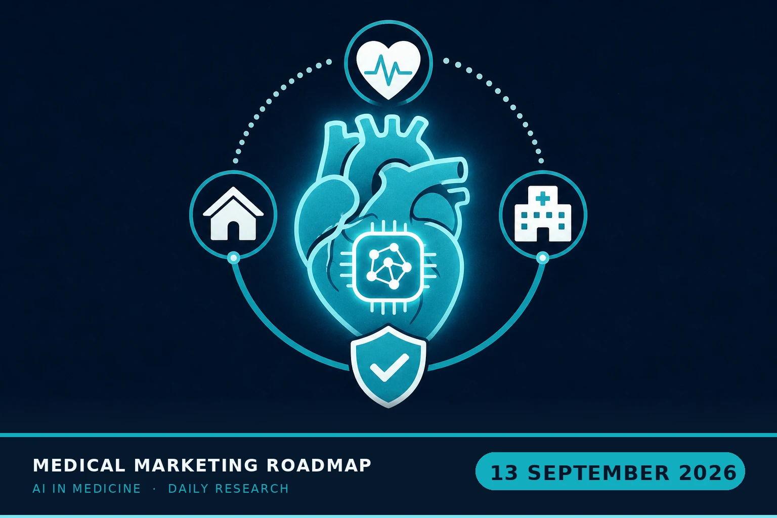 Medical Marketing Roadmap AI research illustration for September 13, 2026 — 1. :anatomical_heart: _ARPA-H put $62.7M behind an autonomous AI that manages heart failure between visits — and told the three companies building it 