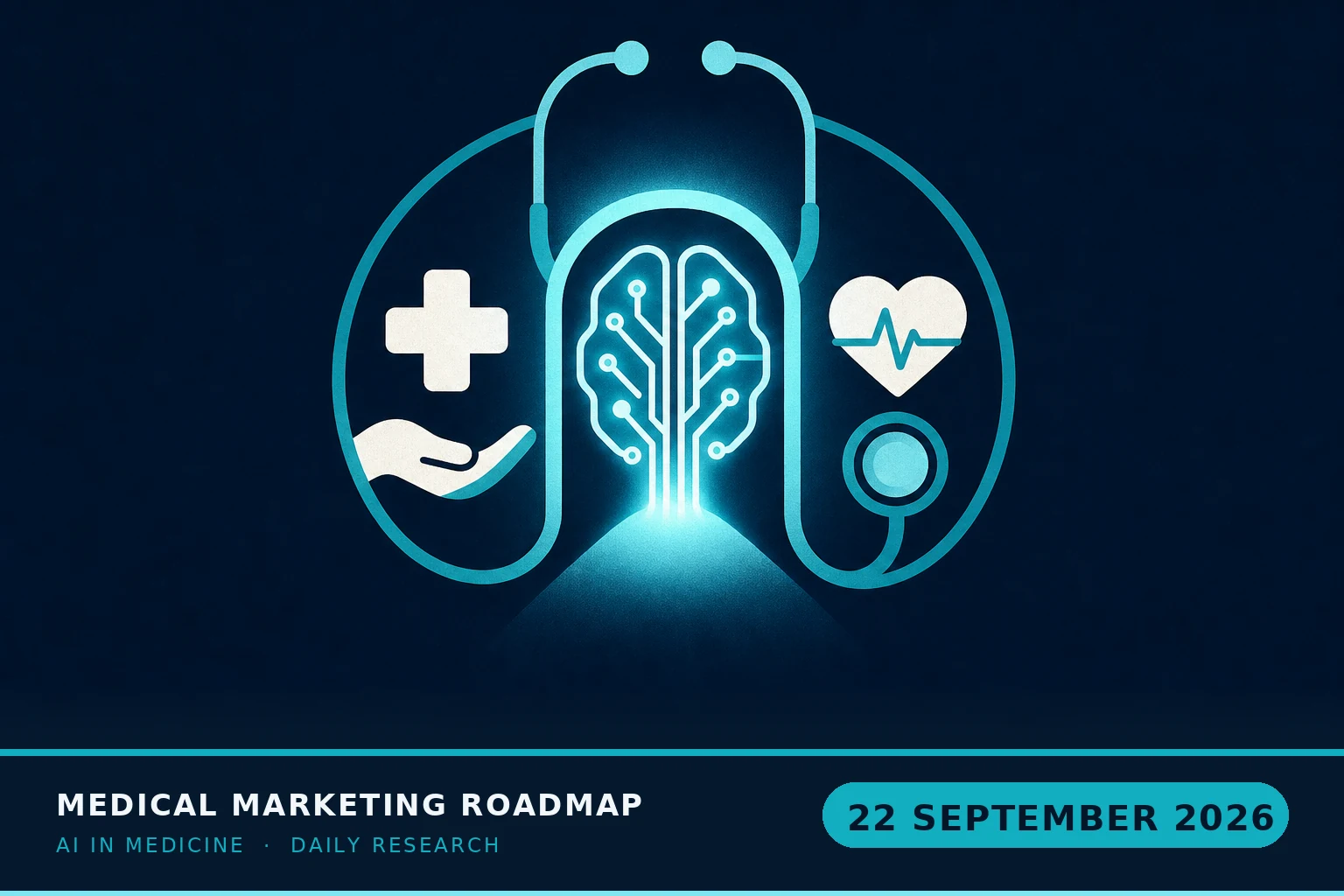Medical Marketing Roadmap AI research illustration for September 22, 2026 — AI in independent medical practice