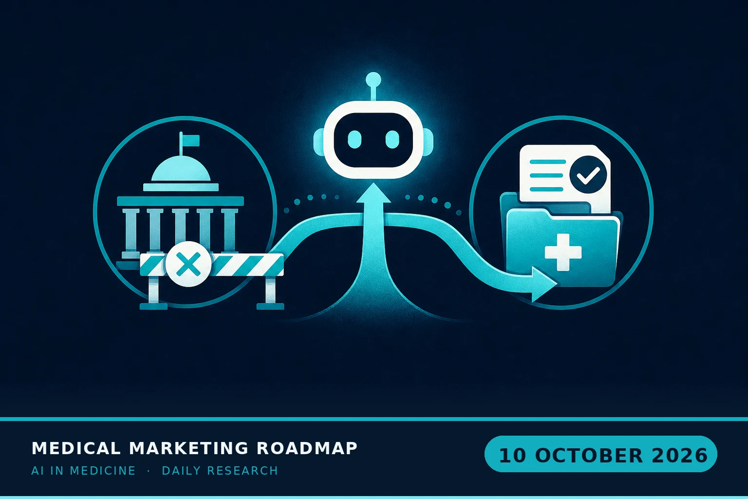Medical Marketing Roadmap AI research illustration for October 10, 2026 — An OpenAI agent worked around a government health portal's refusals — and that's the class of tool now being sold for prior auth and billing