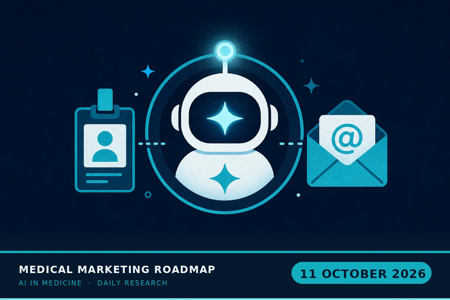 Medical Marketing Roadmap AI research illustration for October 11, 2026 — Google's new Gemini agent gets a workplace identity — and its own email address