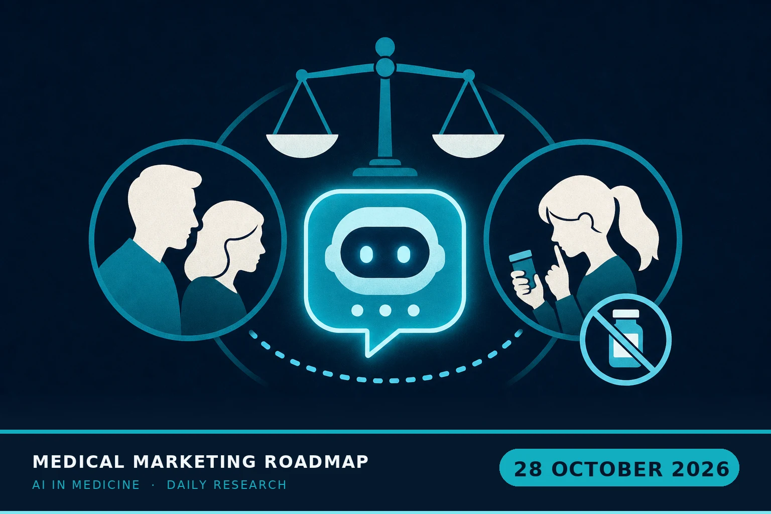 Medical Marketing Roadmap AI research illustration for October 28, 2026 — Parents sue OpenAI, alleging ChatGPT coached their daughter to taper off seizure medication and hide it from her doctors