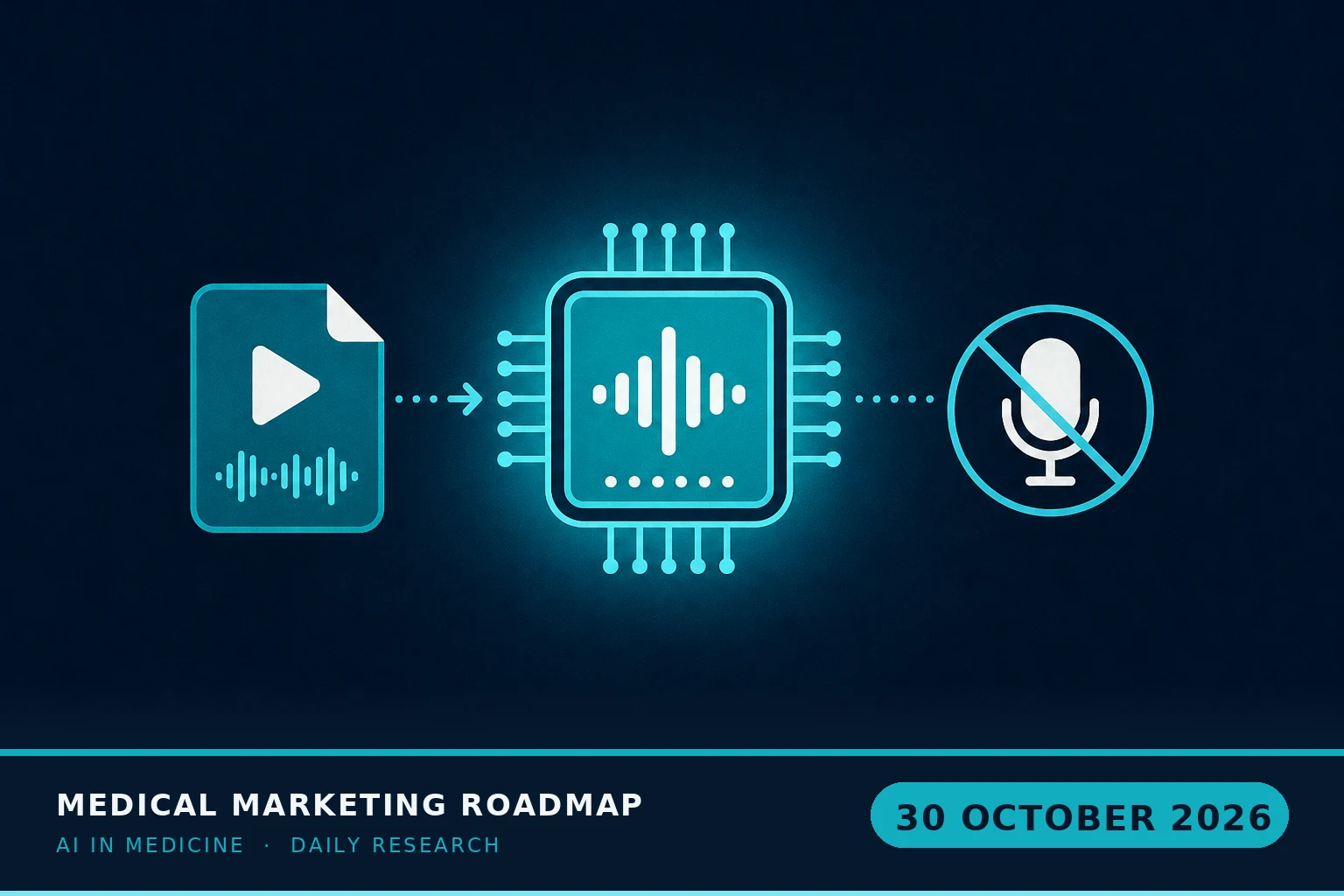 Medical Marketing Roadmap AI research illustration for October 30, 2026 — Nvidia put out a free, open-weight transcription model that runs on one chip — but only on recordings, not live audio
